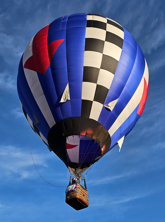 Hot air balloon named Air Bender, flown by Patrick Sullivan at the National Balloon Classic.