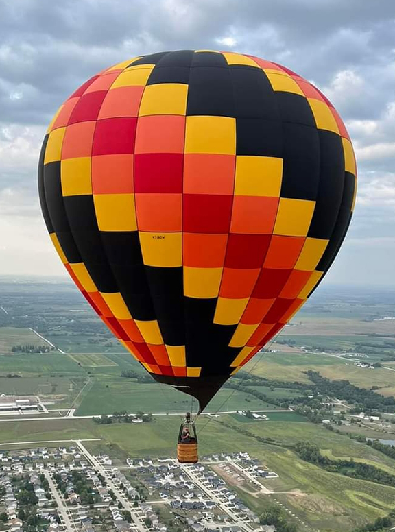 Hot air balloon named Joint Custody, flown by Mike Swallow at the National Balloon Classic.